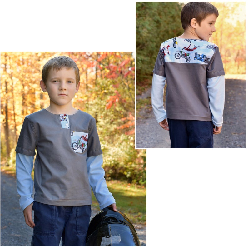 Shirt Pattern Gaspe PDF 2-12Y image 4