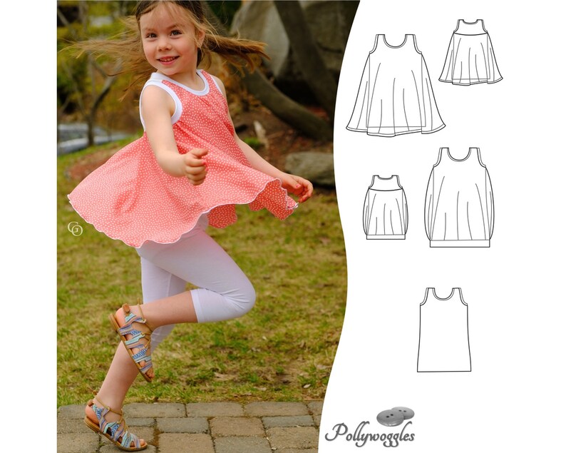 Twirl & Bubble Top Pattern Avalon 2-12Y PDF image 1