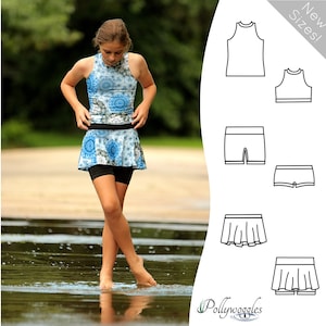 Tankini Bikini Swimsuit Pattern - PDF - 2-18Y