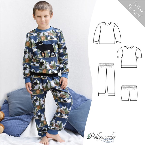 Baumwolle Flanell Pyjama Schnittmuster - Simcoe - PDF - 2-18Y