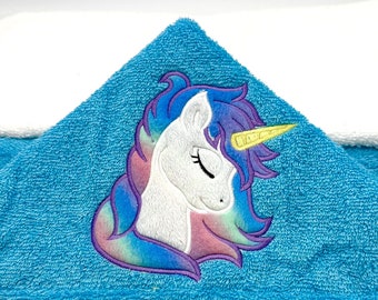 Hooded Kid’s Towel,  Unicorn Hooded Towel, Personalized Kid’s Towel, Baby Shower Gift, Kid’s Birthday Gift