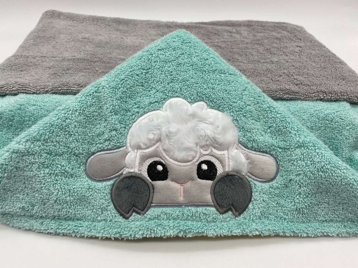 Hooded Kids Towel Lamb Towel Sheep Towel Personalized Etsy
