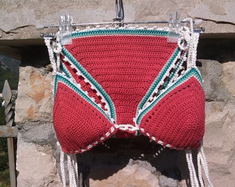 crochet bikini set Simply Red Crochet swimwear Bikini Crochet swimsuit bikinis Crochet bathingsuit Crochet beachwear String bikini