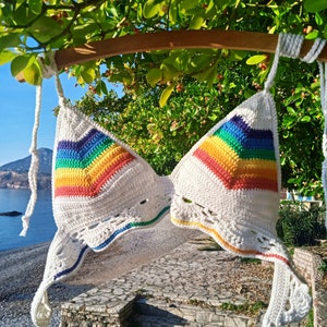 crochet top Rainbow pride LGBTQ