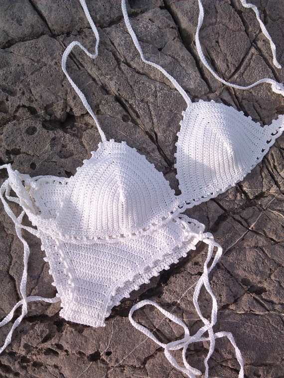 White crochet bikini set Clearance