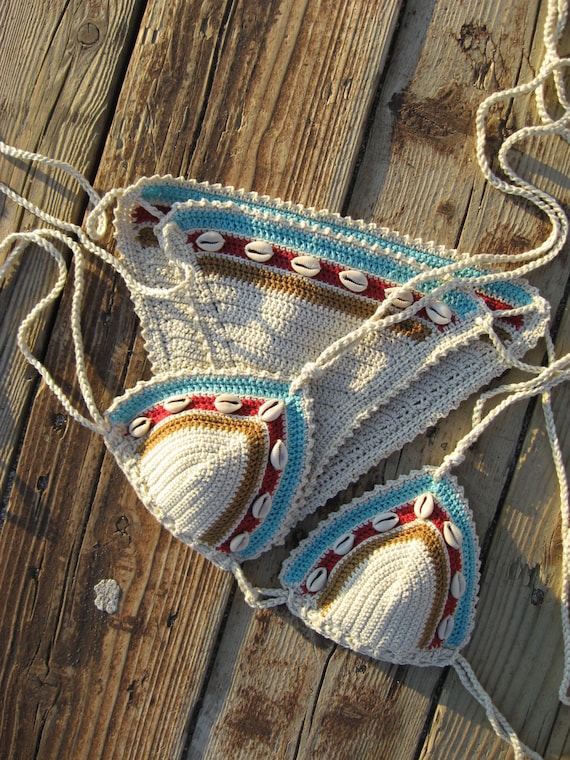 crochet shell bikini