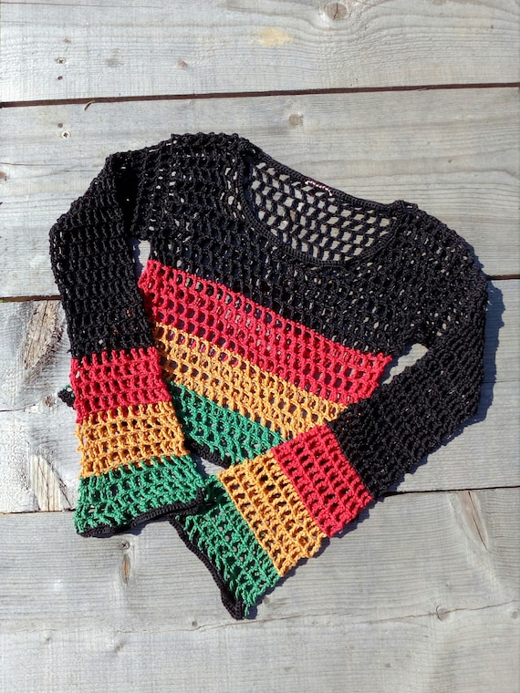 rasta crochet top