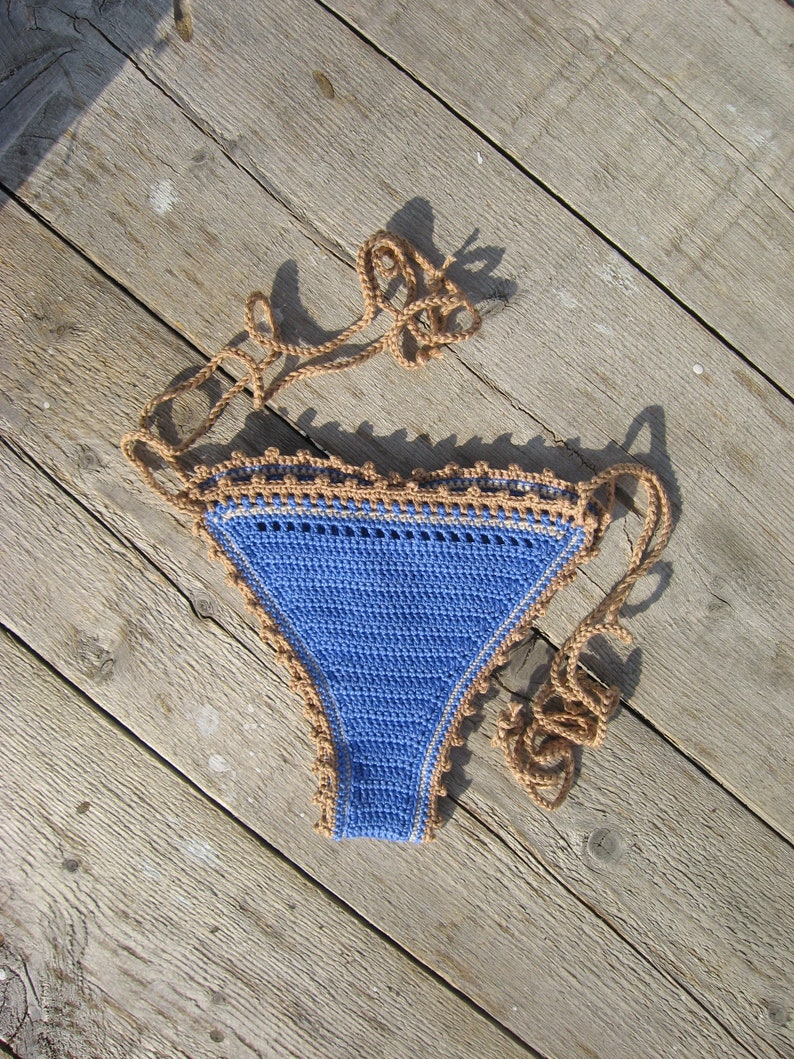 Crochet Bikini Set in Periwinkle Bikini Crochet Swimwear Etsy