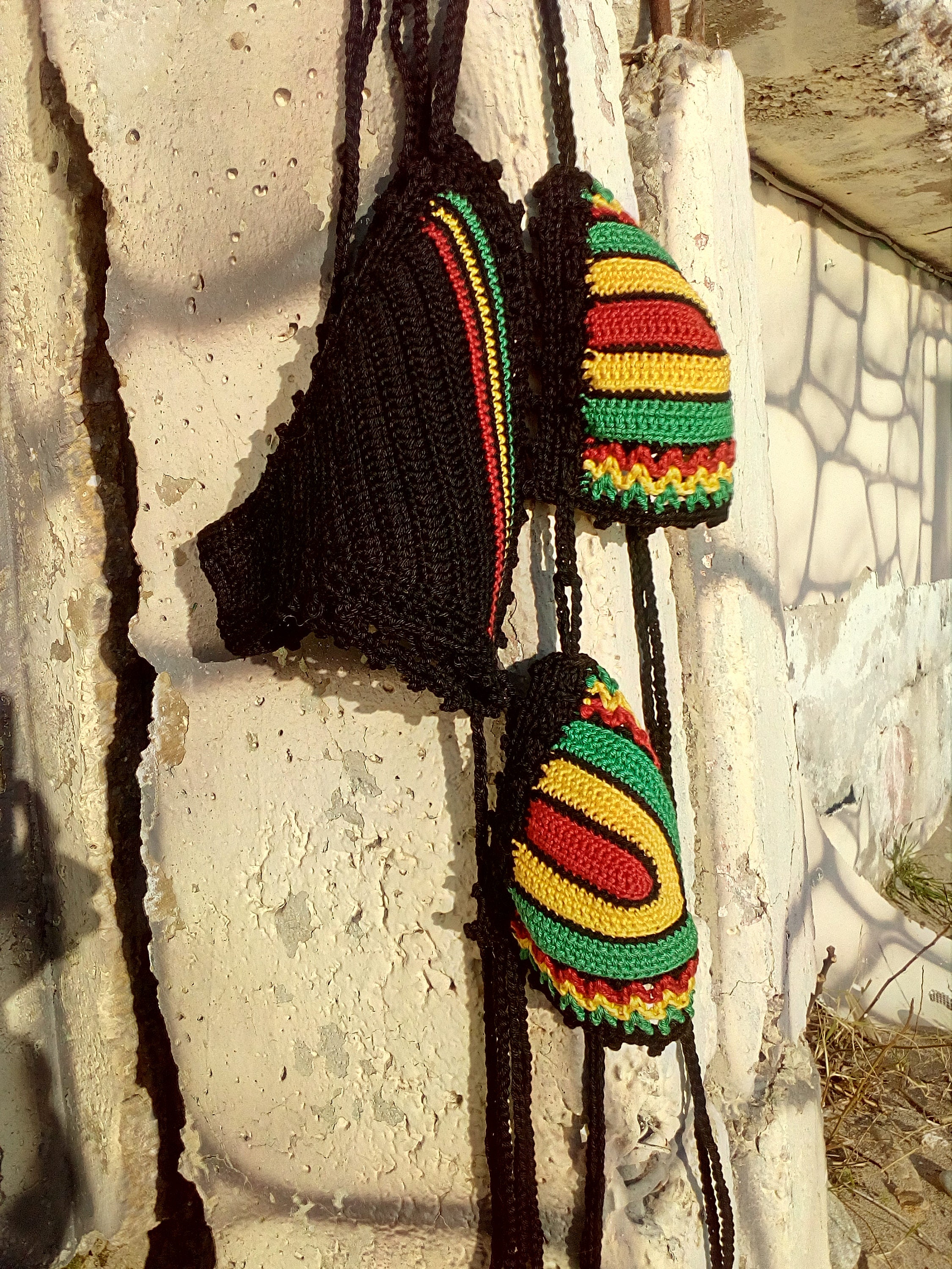 Crochet bikini set Rasta crochet bikini Tricolor bikini Etsy