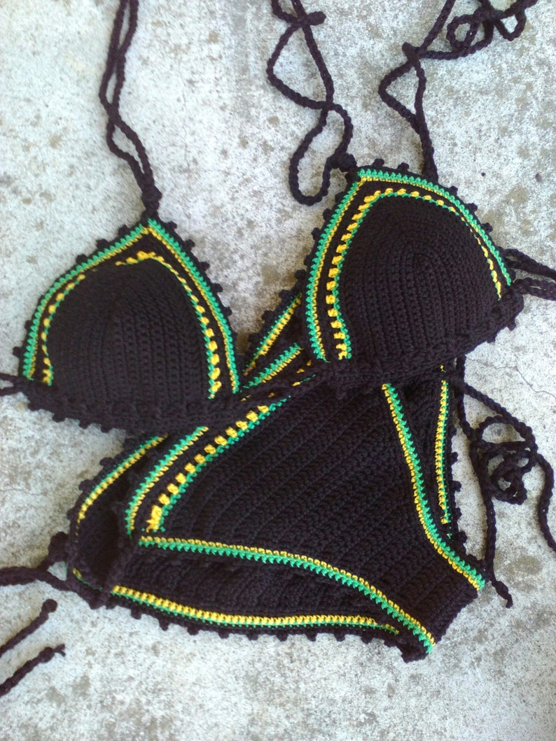 Crochet bikini set Simone Jamaica bikini Crochet Beachwear | Etsy
