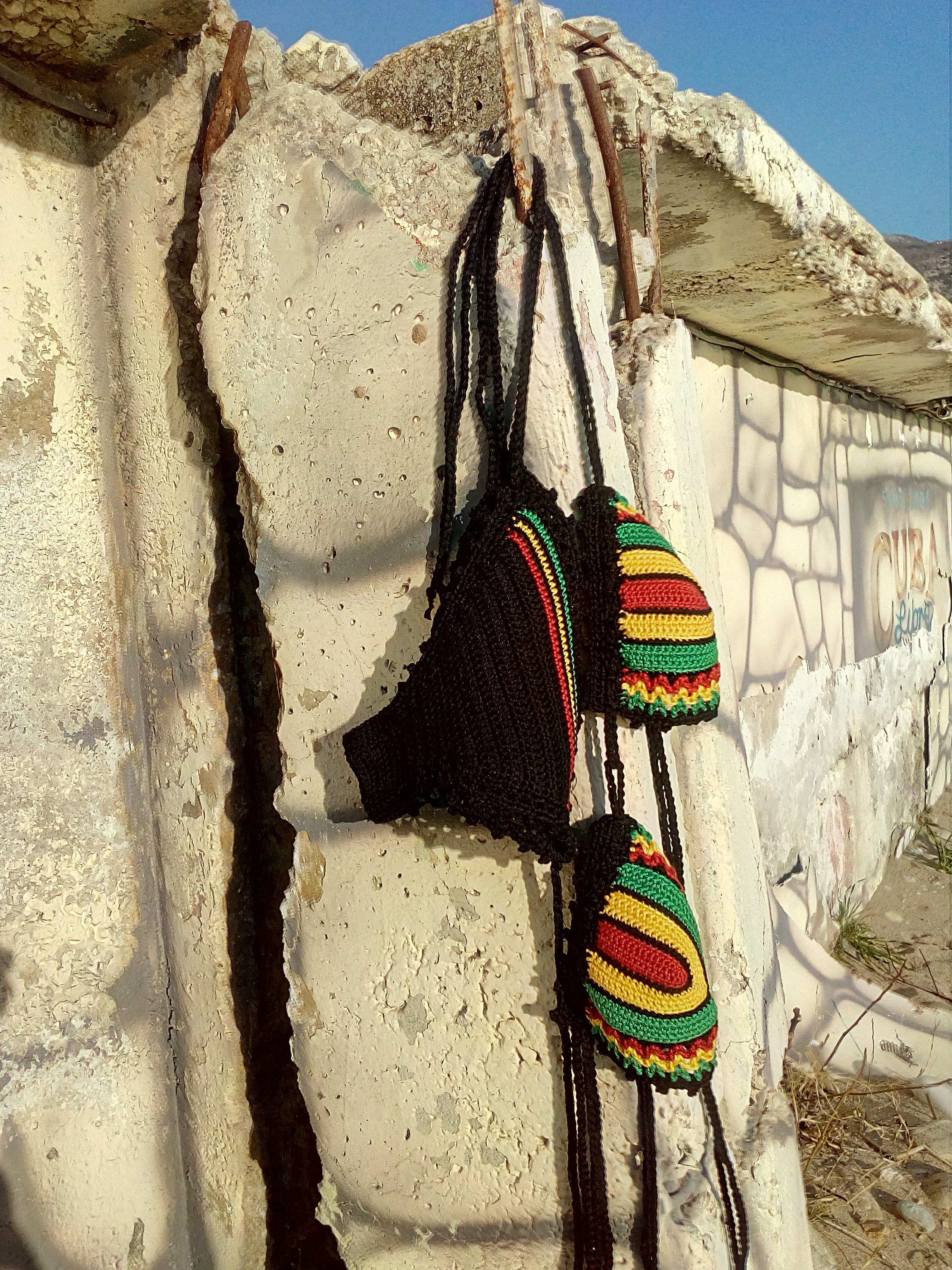 Crochet bikini set Rasta crochet bikini Tricolor bikini Etsy