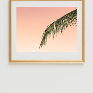 Palm Tree Print, Tropical Print, Ocean Print, Palm Print, Coastal Art, Beach Wall Art, Beach Print, Minimal Art, Wall Decor, Peachy Palm