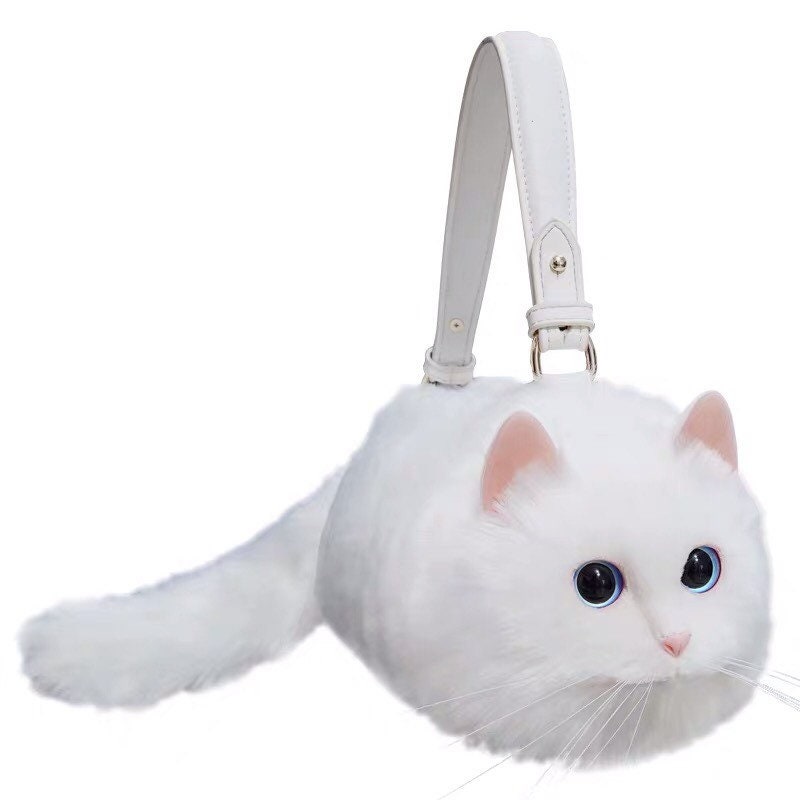 cat plush purse