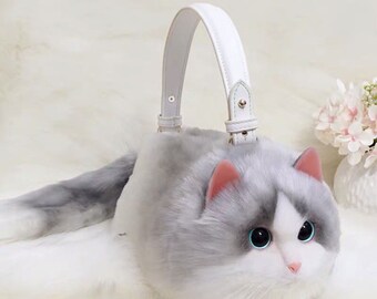 White QiXian Lady Travel Animal Styling Bag Cute Cat White QiXian Lady Travel Animal Styling Bag Cute Cat