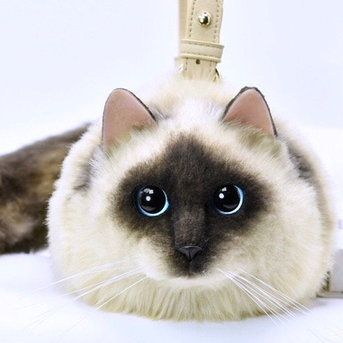 Realistic Siamese Cat Plush Kitty Kitten Handbag Shoulder Bag Etsy UK