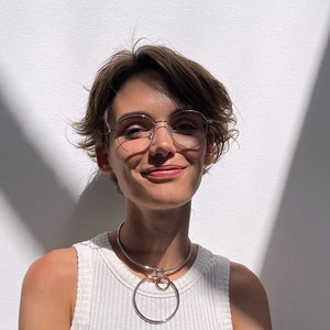 Round Eyeglasses Frames: Titanium Alloy, Anti-Reflective & Blue Light Blocking