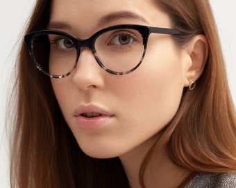 Cat eye optical glasses frames acetate women with non prescription or prescription lenses