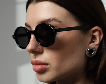 small round polarized sunglasses