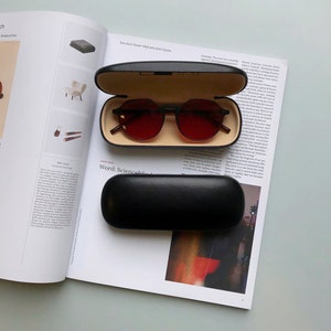 Brown glasses case hard. Eco leather glasses case. Brown, black, blue,red eyeglasses case. Black