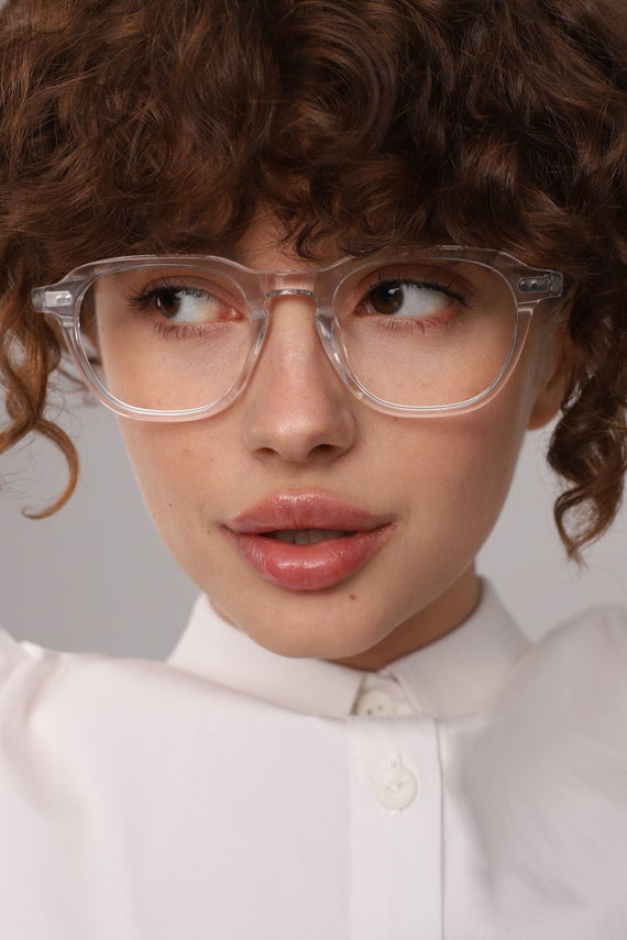 Monturas de gafas transparentes para hombre y mujer en color carey  transparente, negro, gris y con lentes recetados o sin receta -  México