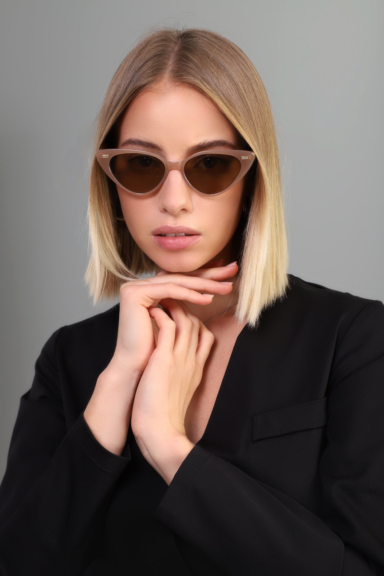 Sun Glasses Women Triangle, Cat Eye Triangle Sunglasses