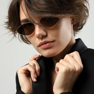 modern sunglasses metal oval rectangle