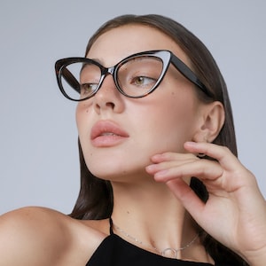 Oversized Cat Eye Glasses Frames Women | Tortoise Eyeglasses | Prescription & Blue Light | Medium Face