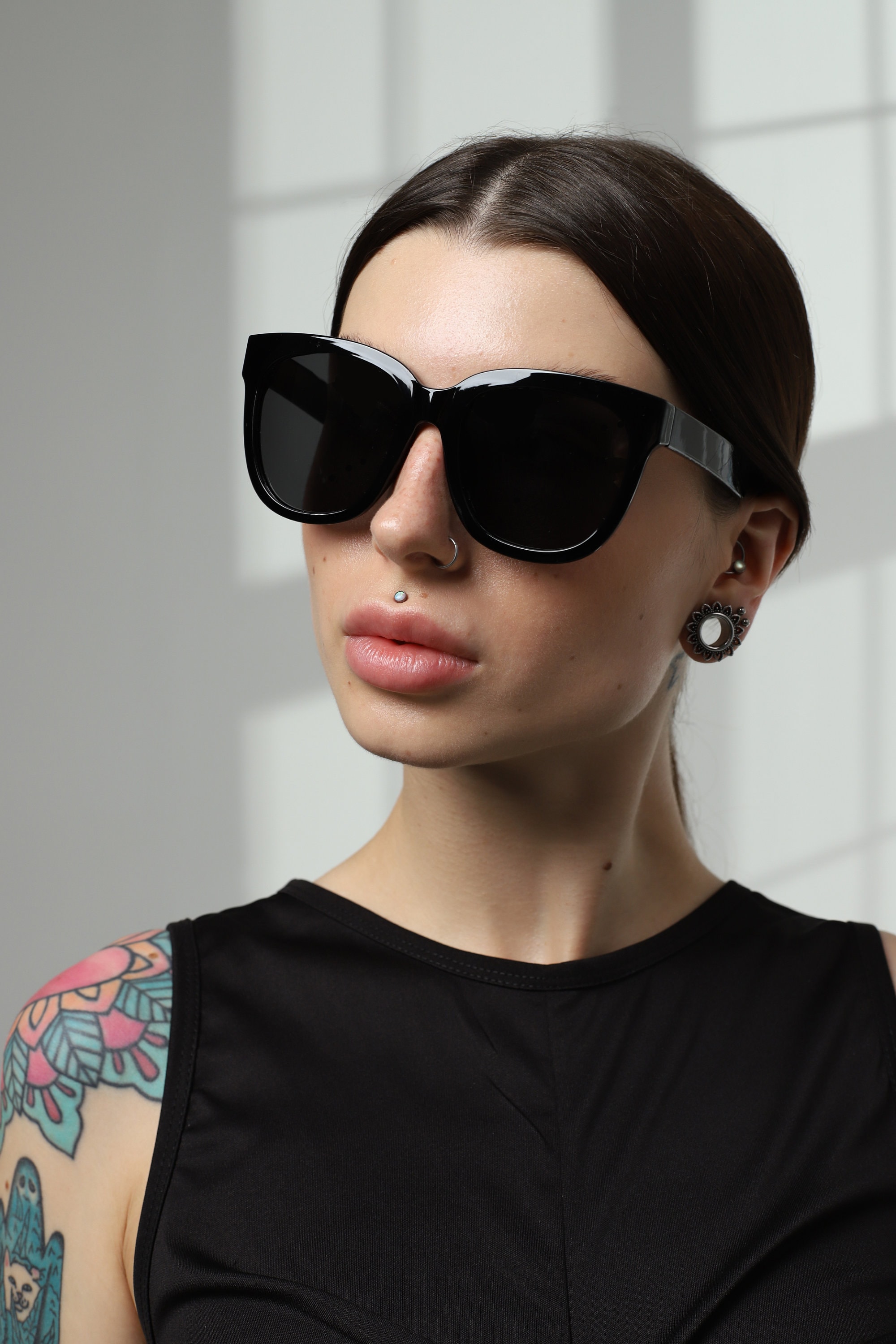 XL Women's Polarized Wide Frame Sunglasses for Big Face Large Cat Eye  Oversized
