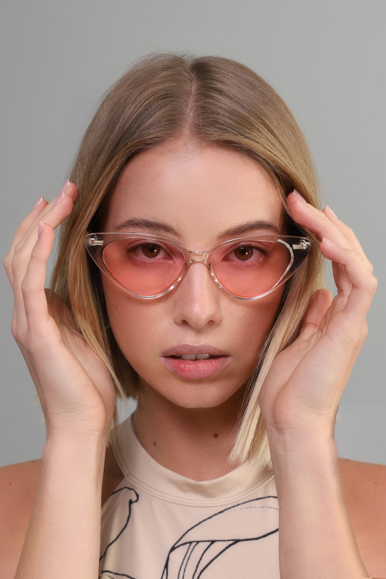 Small cat eye sunglasses women Etsy