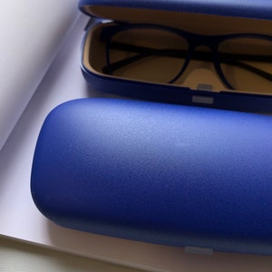 Protective Eyeglass Case – Lightweight Blue Hard Holder for Reading Glasses & Shades