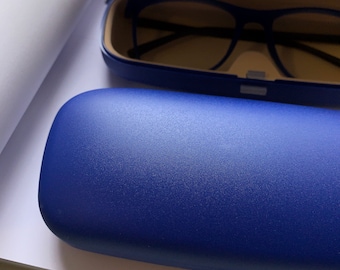 Protective Eyeglass Case – Lightweight Blue Hard Holder for Reading Glasses & Shades