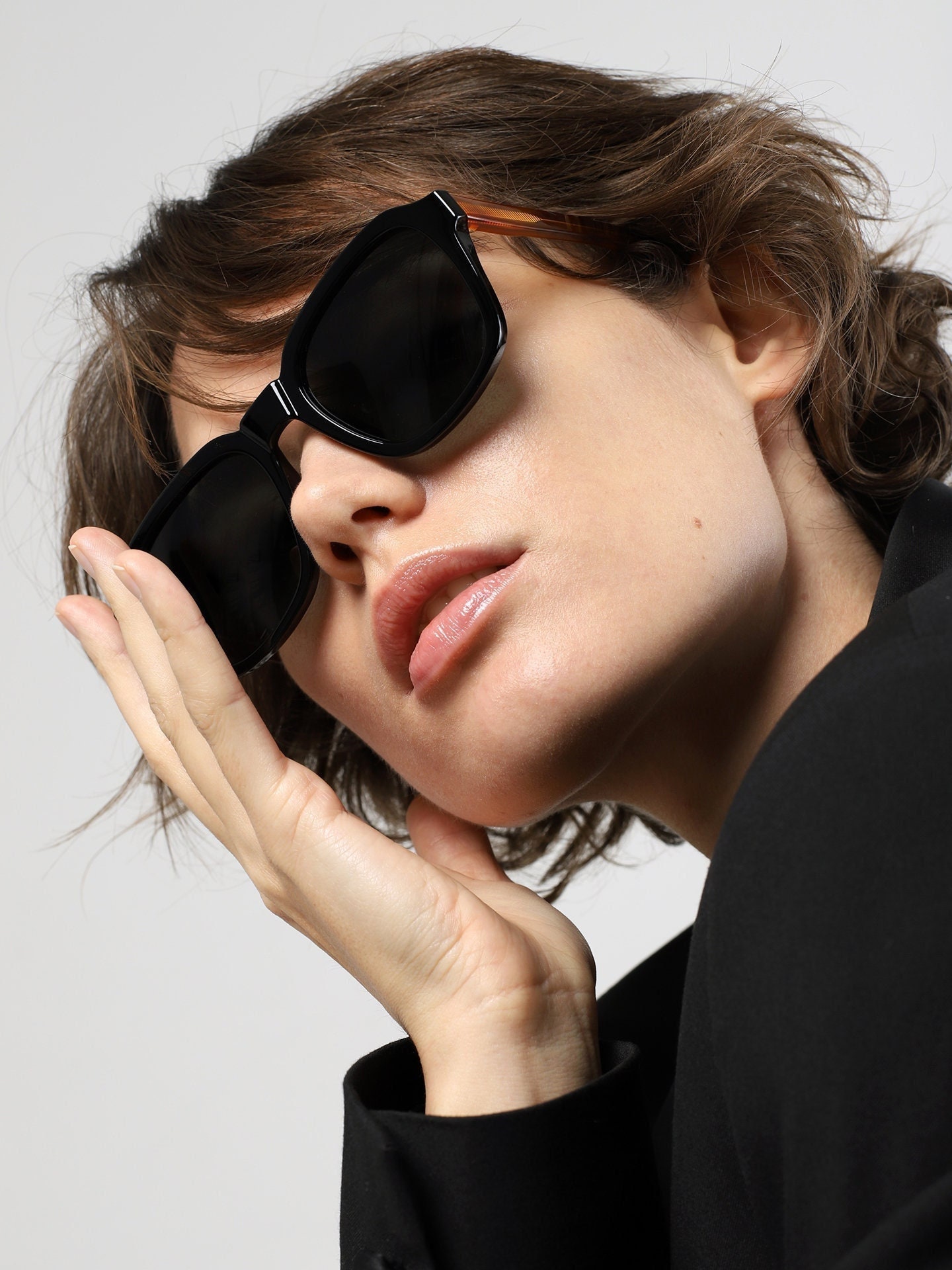 Large Square Polarized Sunglasses Retro Chunky Oversized UV400 Junsika Retro Oversized Sunglasses for Men Women Fashion  main image 3