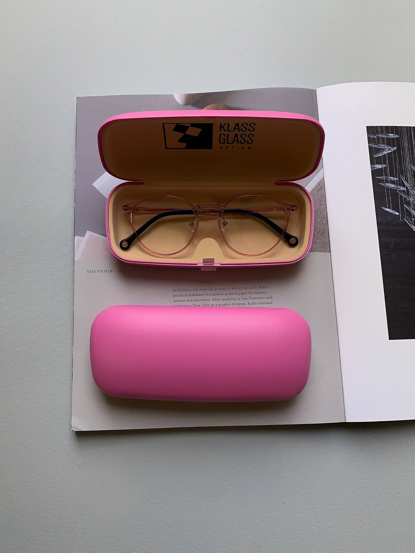 Sunglasses Glasses Case Hard With Button in Pink, Black, Grey