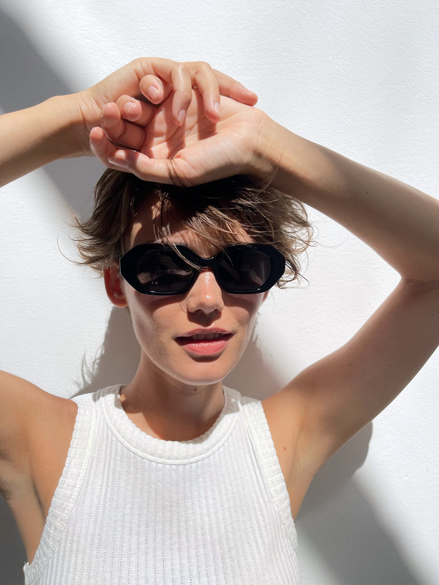 Black Geometric Sunglasses: Polarized UV400 Lenses - Etsy
