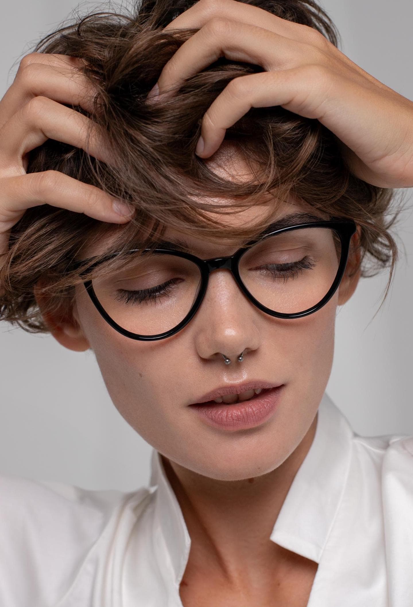 Black Cat Eye Glasses Frames: Custom Prescription, Blue Light