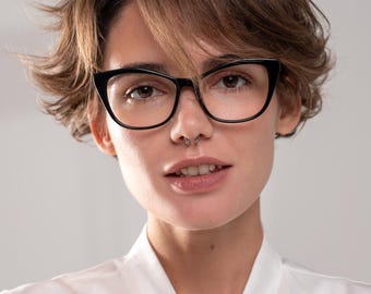Cat Eye Glasses Frames Women Geometric Acetate Optical Frames