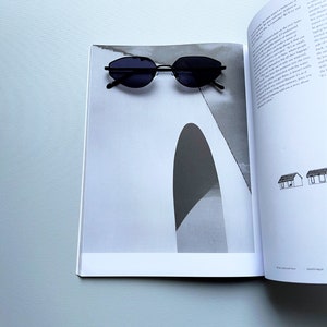 small sunglasses blue brown lenses