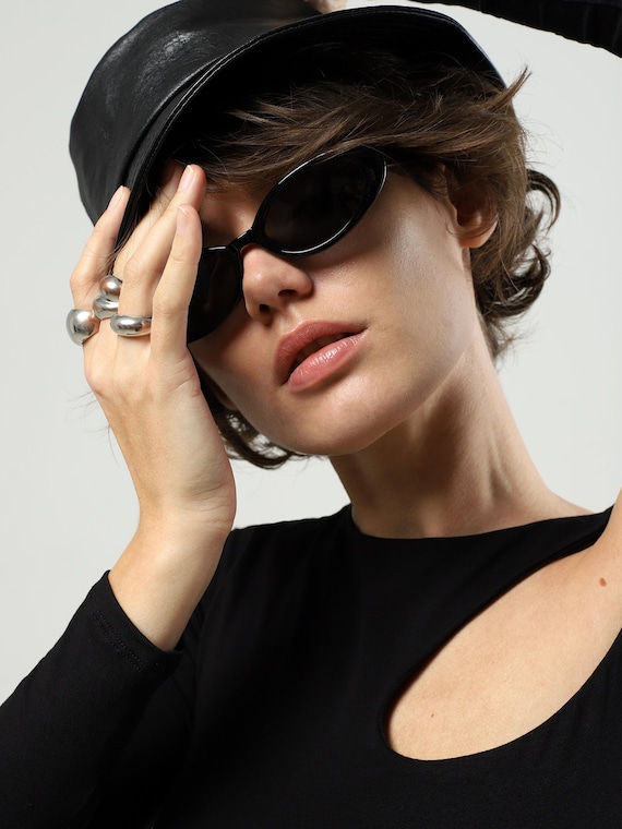 Gafas de sol ovaladas mujer trendy color negro, carey oscuro y verde  transparente con lentes polarizadas -  España