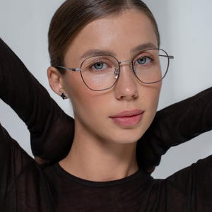 Small Round Square Glasses Frames Women | Prescription or Non Prescription Lenses (Anti-Reflective, Blue Light Blocking, Photochromic, Sun)