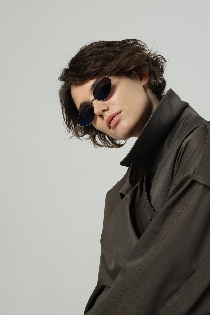 metal sunglasses women men slim design
