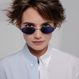 small oval rectangle sunglasses women men