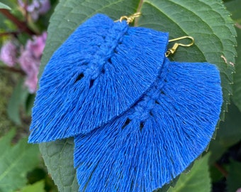 Handmade macrame earrings