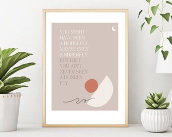 Flying Donkey Shrek Digital Printable 8x10in