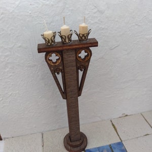 Tudor Candle Stand (10cm H) 1:12th Dolls House