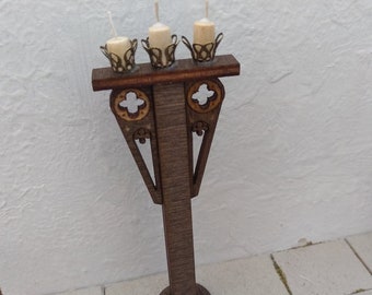 Tudor Candle Stand (10cm H) 1:12th Dolls House