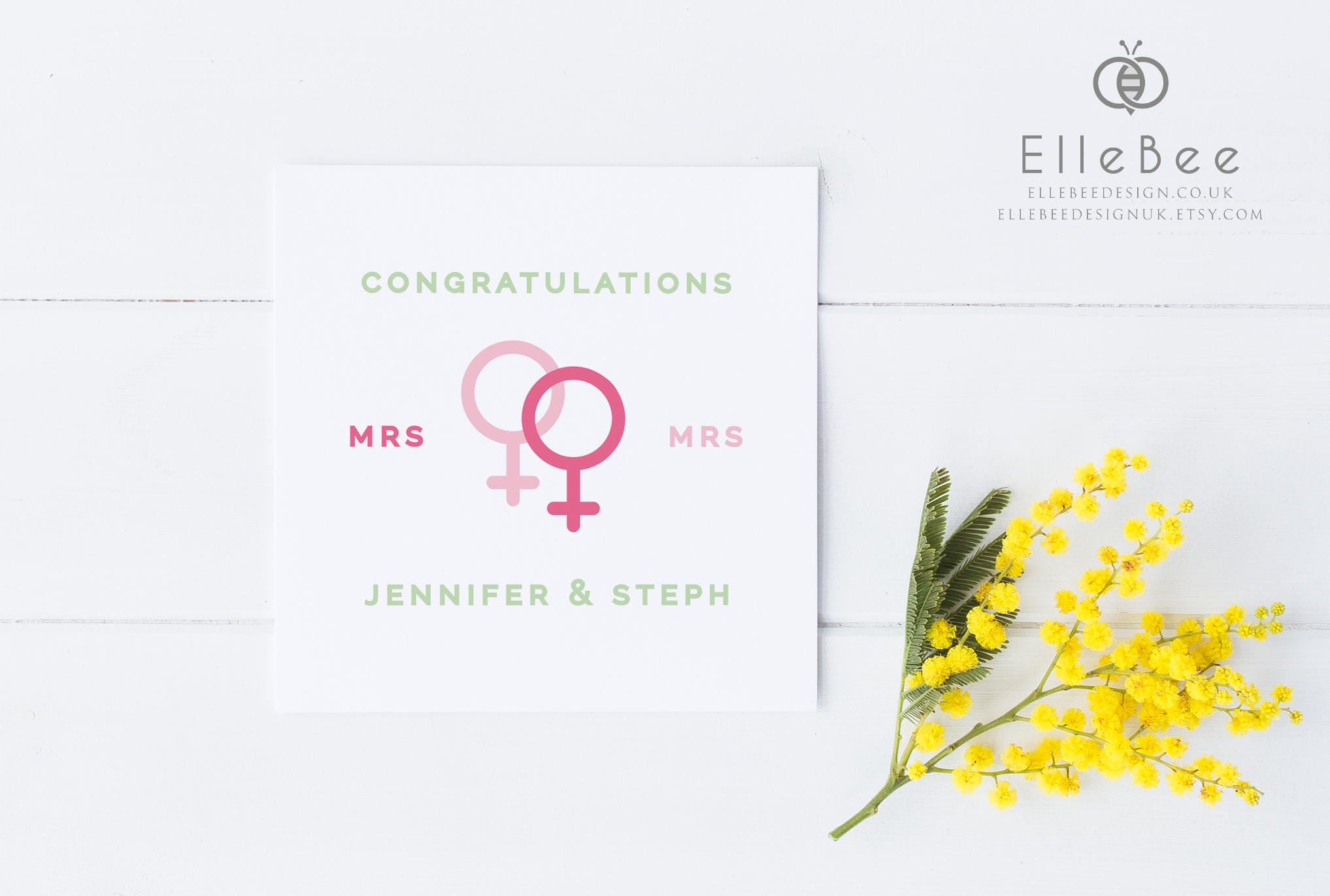 Lesbische Hochzeit Karte / gleichen Geschlecht Hochzeitskarte Etsy