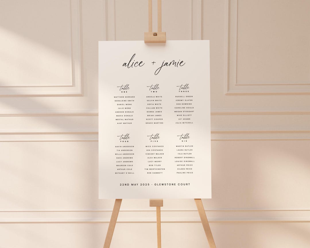 Round Table Plan Sign Wedding Table Plan Sign, Table Plan Board, Welcome Sign for Wedding Day ...
