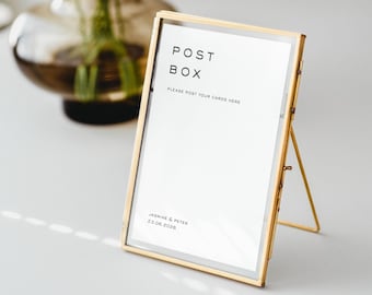 Personalized Wedding Post Box Sign: 5 Designs, 3 Sizes (No Frame)