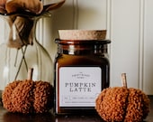 Fall Pumpkin Soy Candles - "Pumpkin Latte" Fall Candle Pumpkin Spice Latte Pumpkin Pie Candle Pumpkin Coffee Candle Coffee House Candle Fall