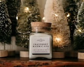 Holiday Soy Candle - "Cranberry Marmalade" Winter Fall Harvest Candles Christmas Candles Cranberry Thanksgiving Holiday Stocking Stuffer